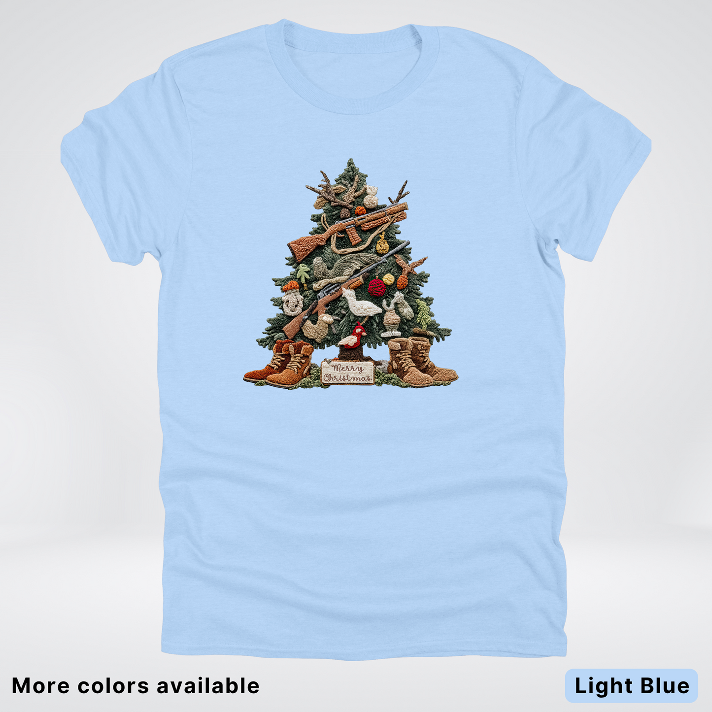 Rustic Holiday Tree & Boots (Hook Yard Faux) - T-Shirt