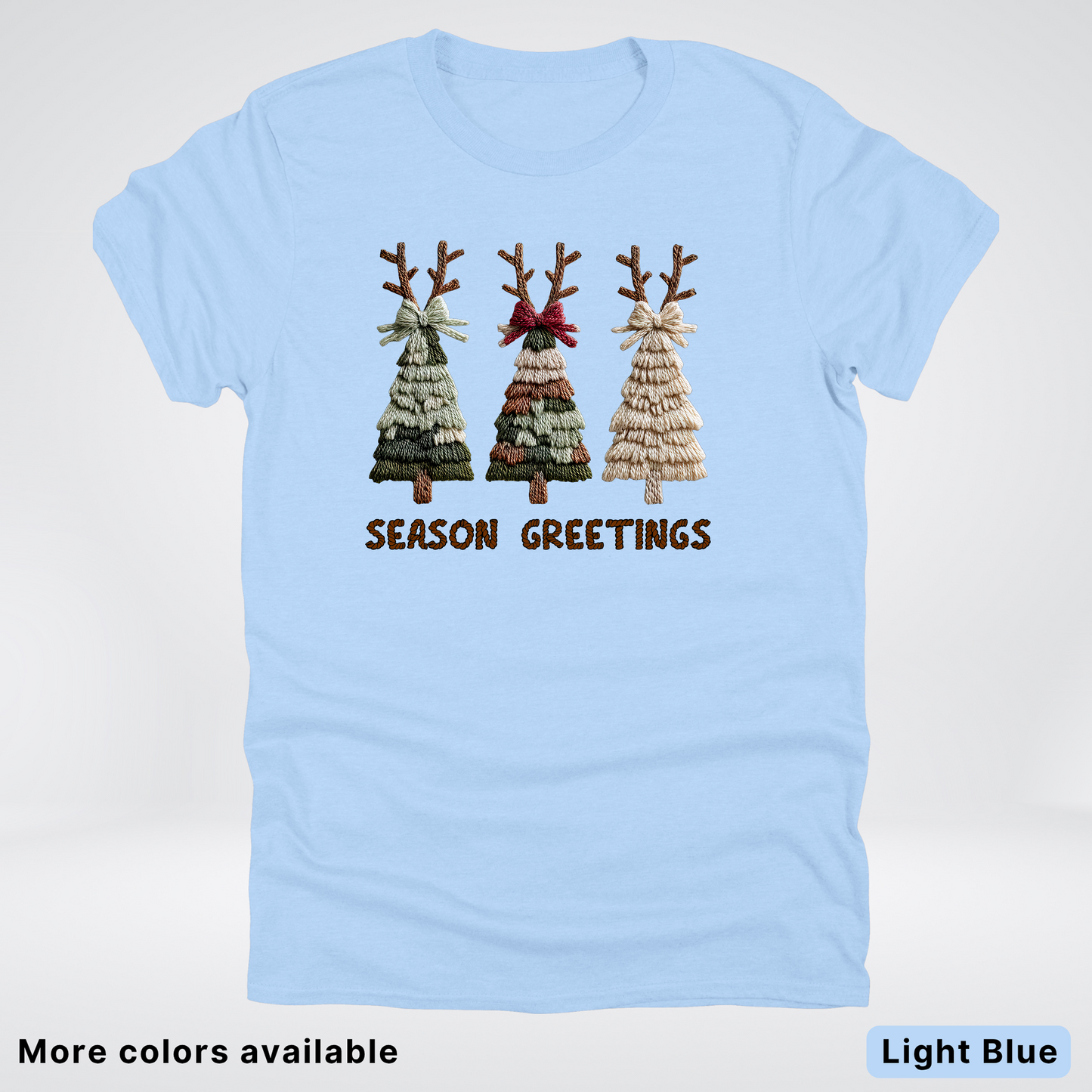 Rustic Christmas Tree Trio (Hook Yard Faux Look) - T-Shirt