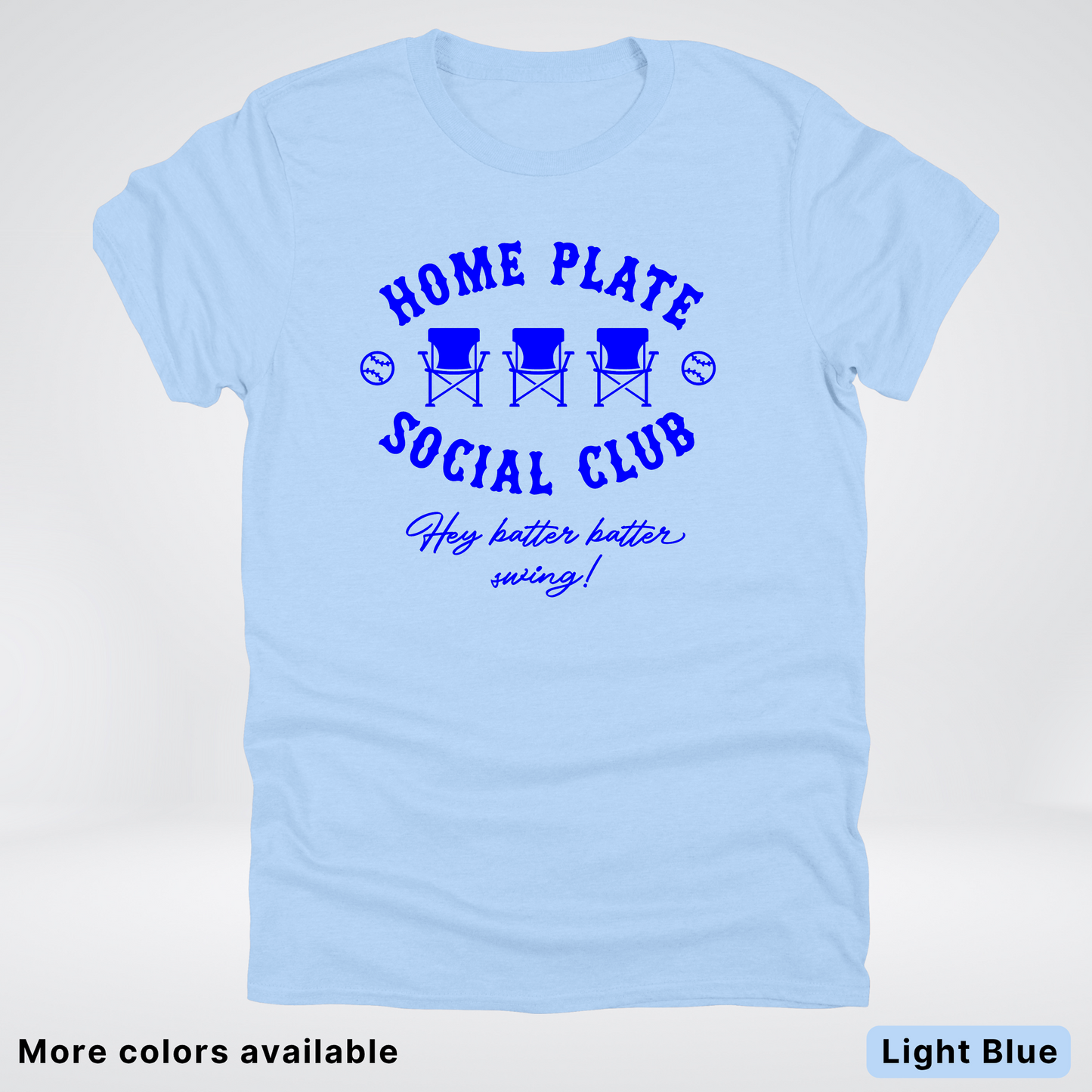 Home Plate Social Club – Blue Design - T-Shirt