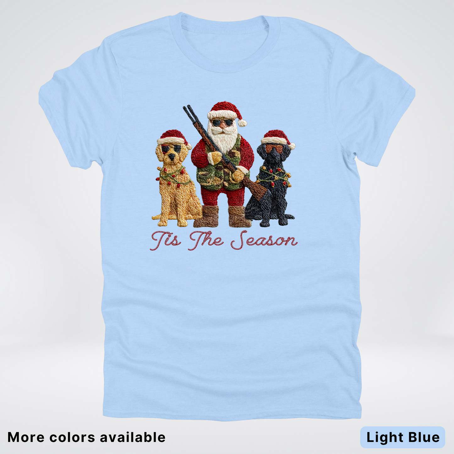 Tis The Season Hunting Santa Hook Yard Faux - T-Shirt