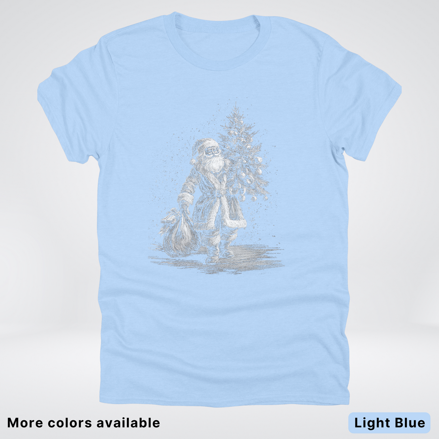 Vintage Santa with Christmas Tree - T-Shirt