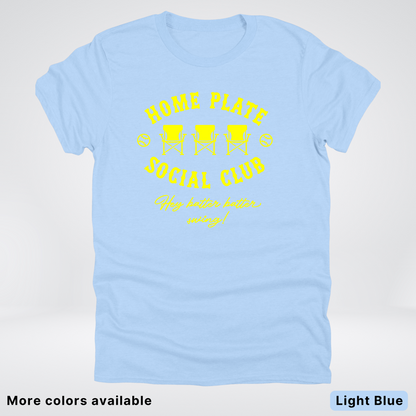 Home Plate Social Club – Yellow Design - T-Shirt