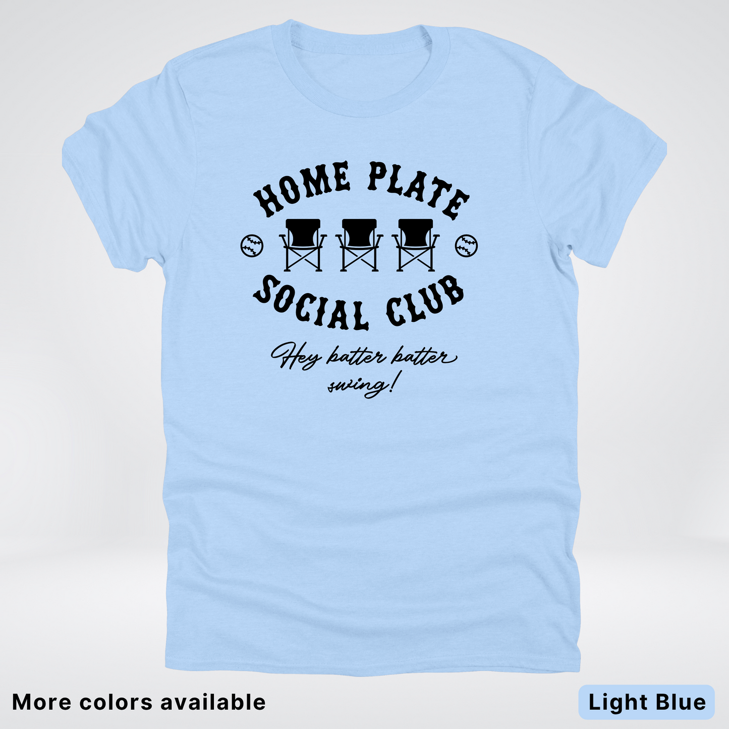 Home Plate Social Club – Black Design - T-Shirt