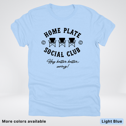 Home Plate Social Club – Black Design - T-Shirt