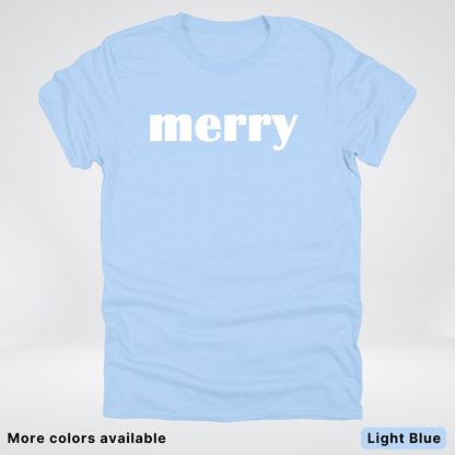 Merry - White Design - T-Shirt