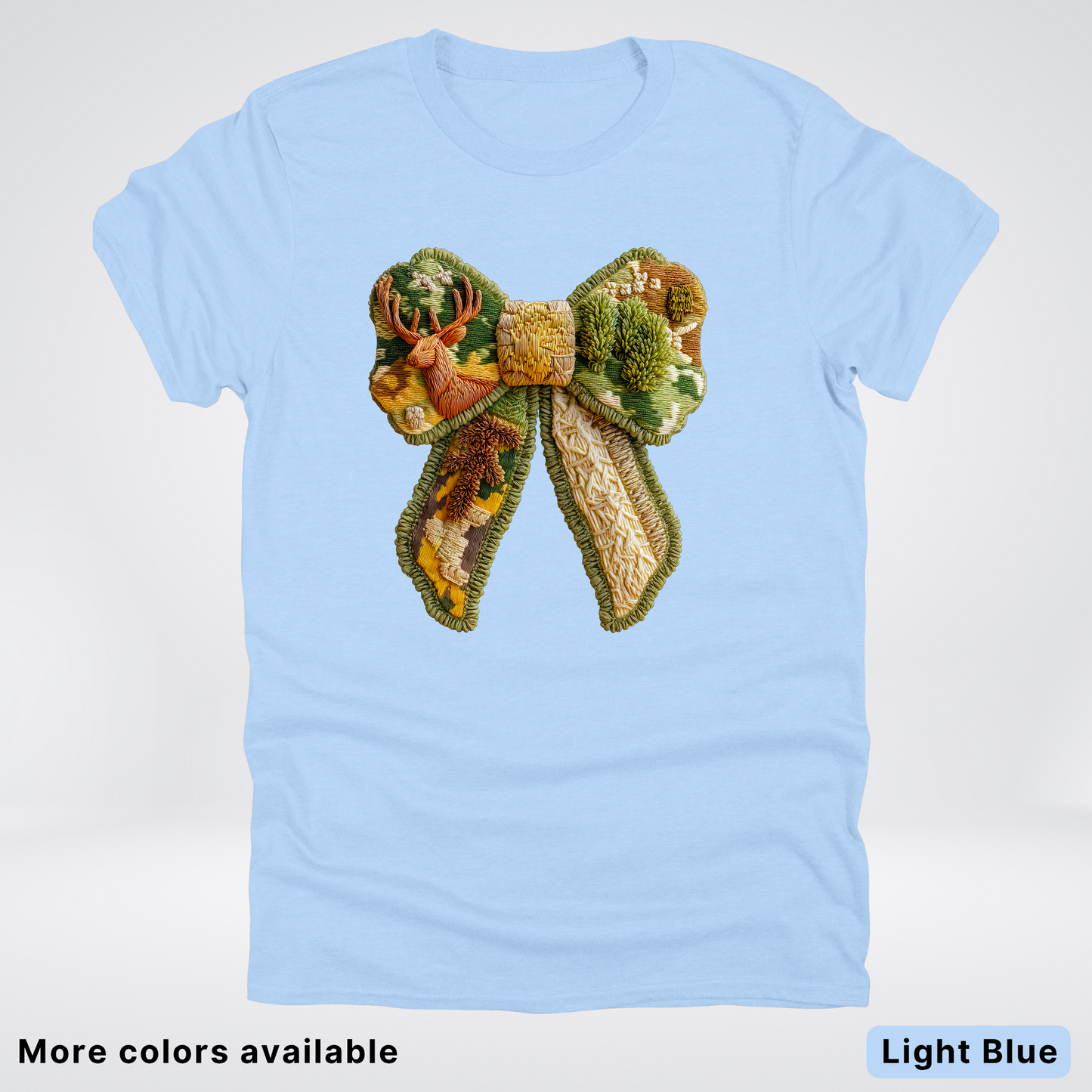 Forest Berry Bow Hook Yard Faux Look - T-Shirt