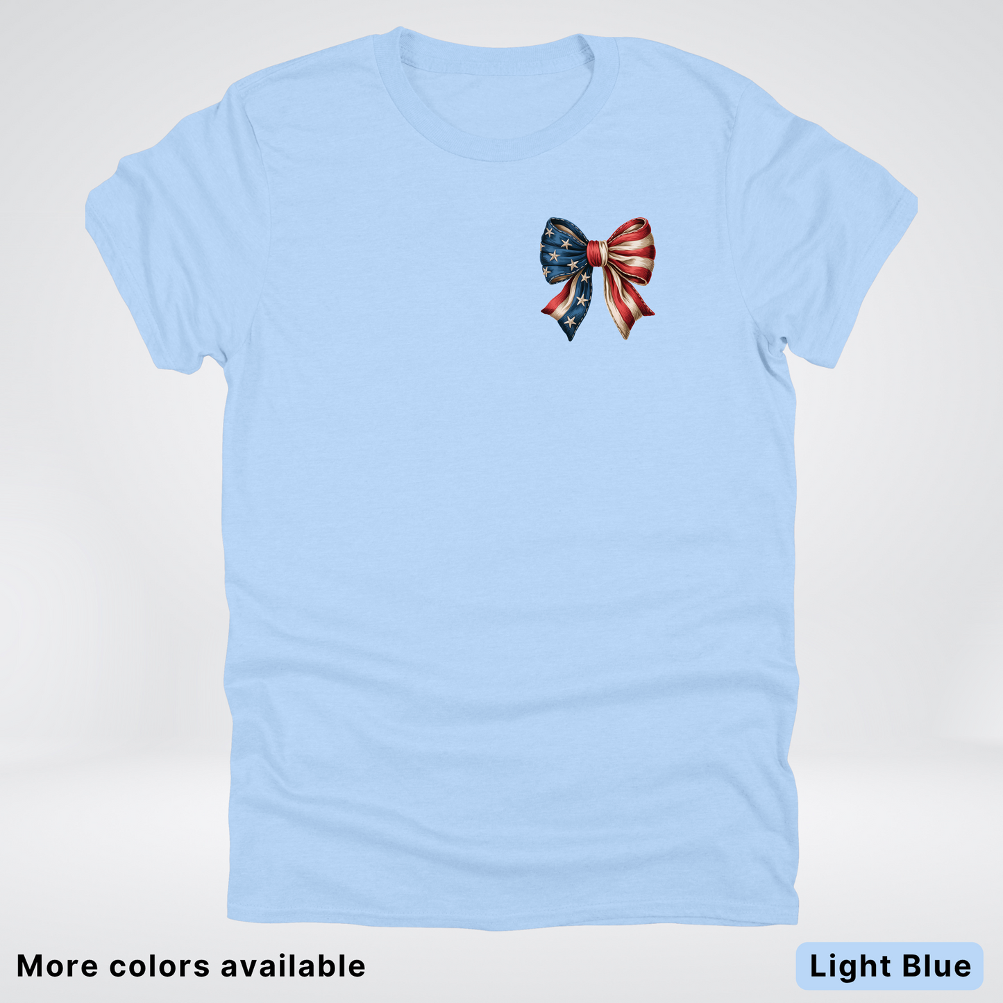 USA Flag Coquette Bow - 4th Of July Design 02 T-Shirt