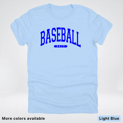 Baseball 24/7 – Blue Design - T-Shirt