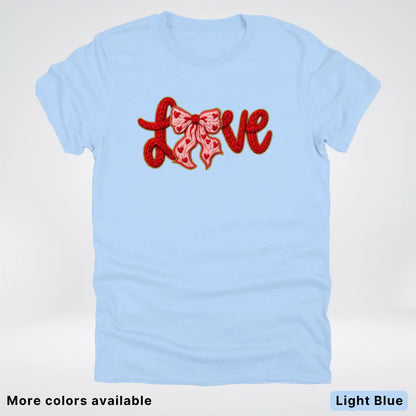 Love Bow Hook Yard Faux - T-Shirt