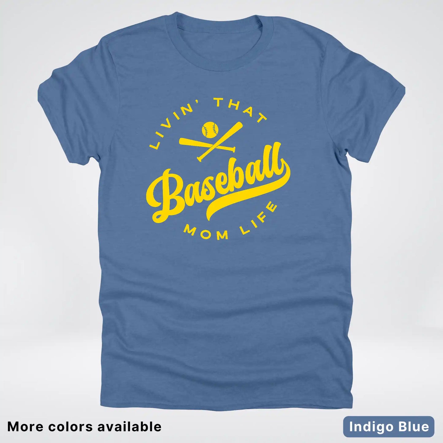 Livin' That Baseball Mom Life - Gold Design - T-Shirt