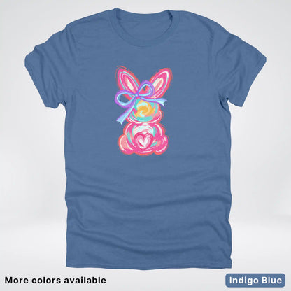 Coquette Easter Bunny – Pastel Bow Bunny Spring Graphic - T-Shirt