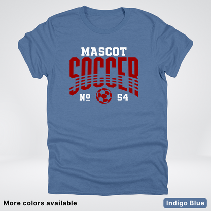 Custom Mascot & Number – Maroon Design 11 - Soccer T-Shirt