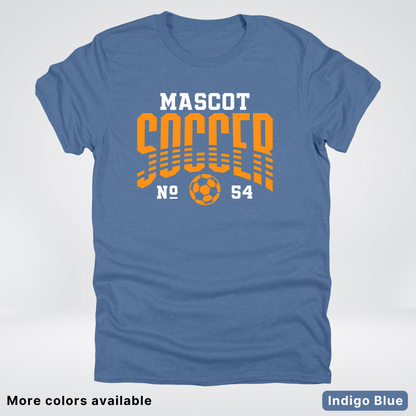 Custom Mascot & Number – Orange Design 07 - Soccer T-Shirt