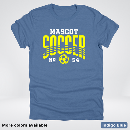 Custom Mascot & Number – Yellow Design 06 - Soccer T-Shirt