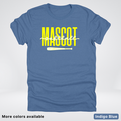 Custom Mascot – Yellow - Softball Design 32 T-Shirt