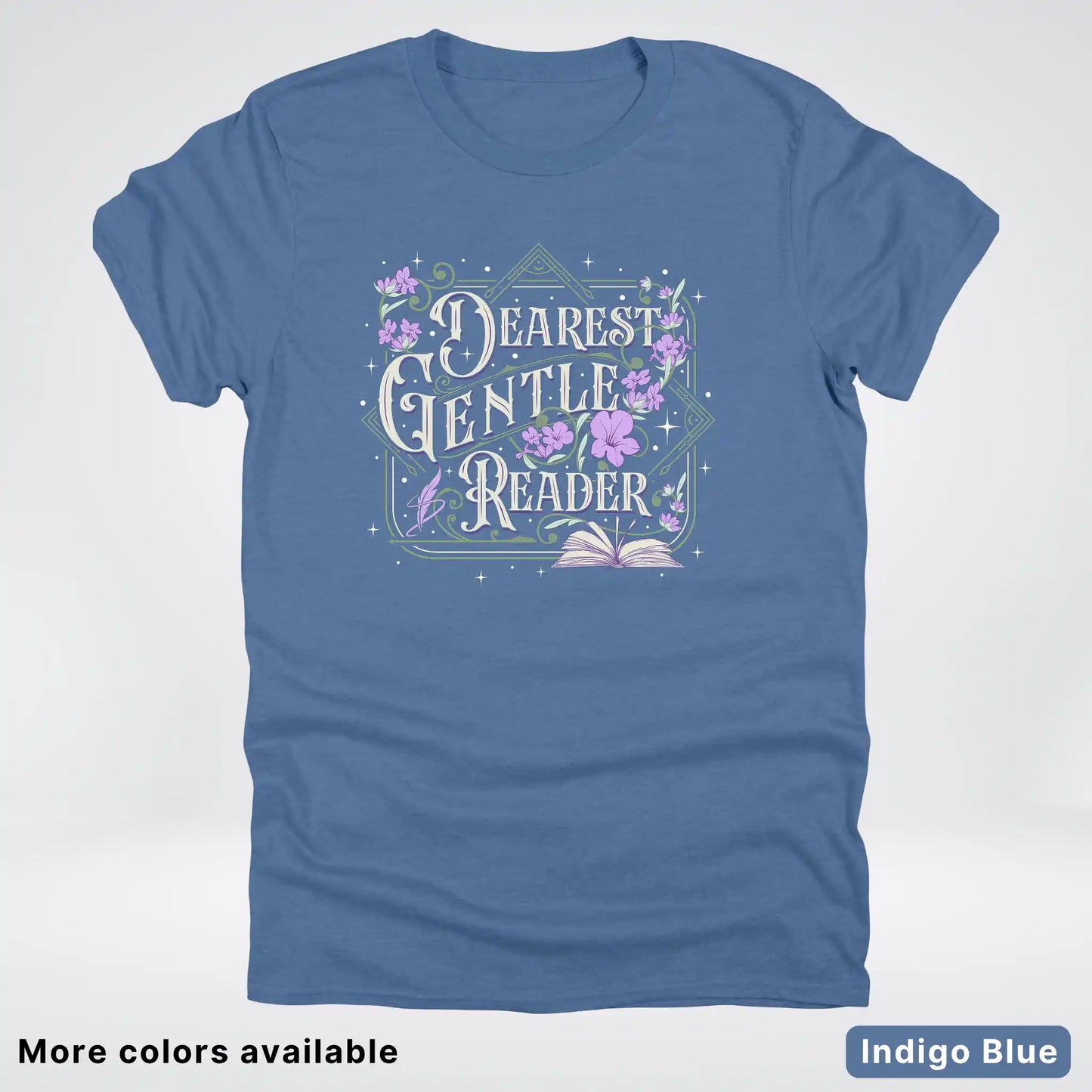 Dearest Gentle Reader – Vintage Floral Book Lover Graphic - T-Shirt