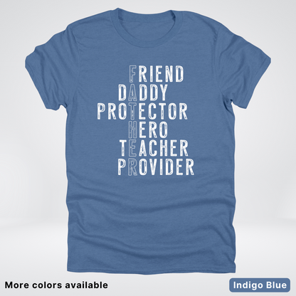 Father Crossword - White Design – Father’s Day T-Shirt