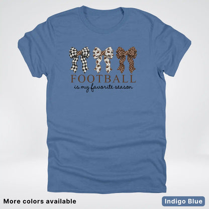 Football Is My Favorite Season – Game Day Bow T-Shirt