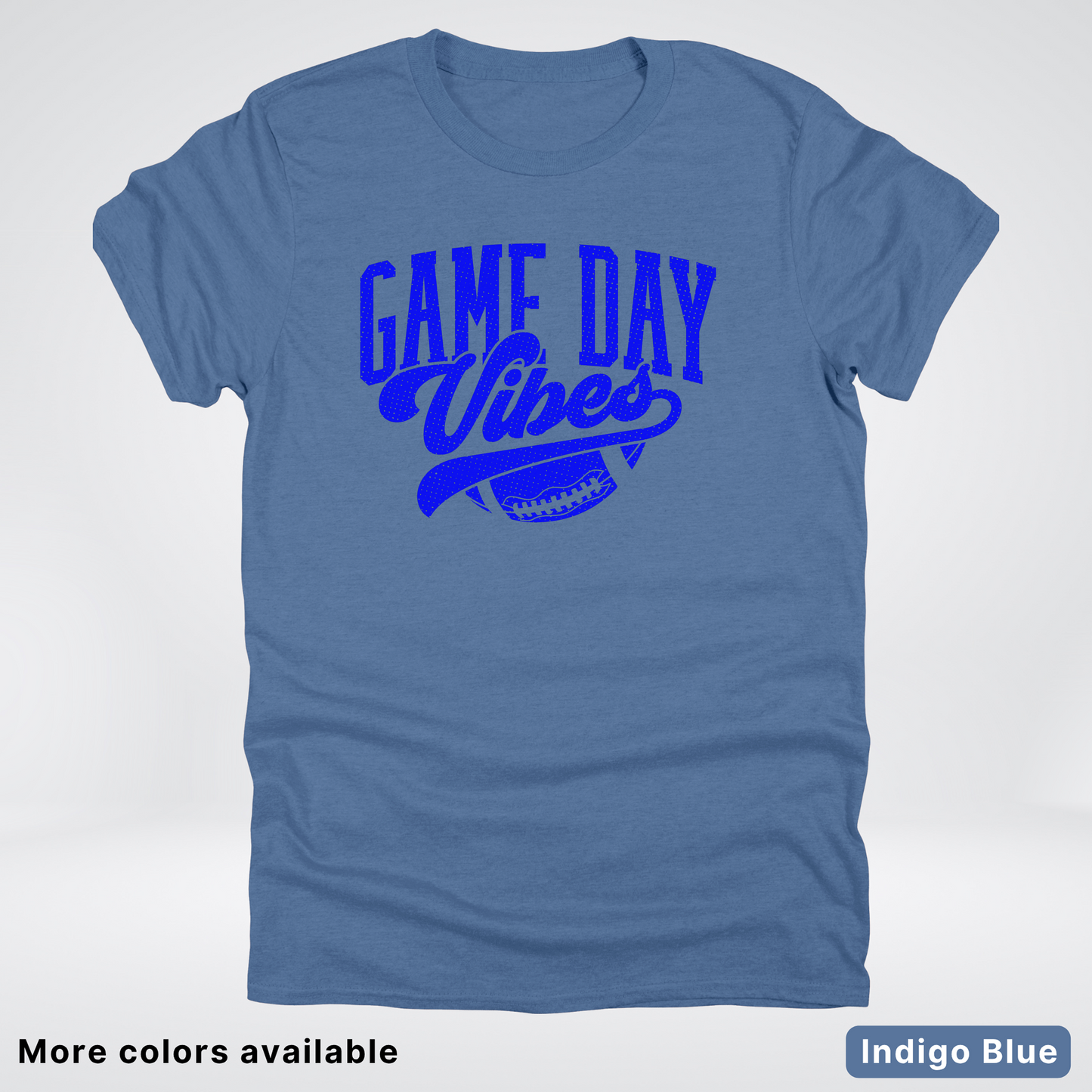 Game Day Vibes - Blue Design - Football T-Shirt