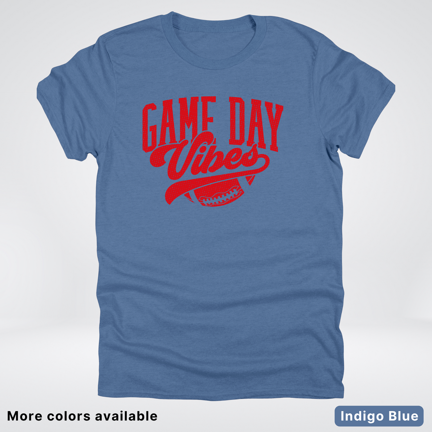 Game Day Vibes - Red Design - Football T-Shirt