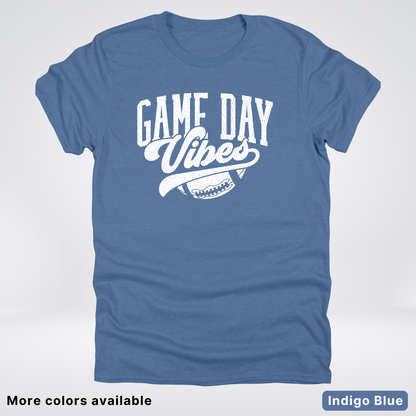 Game Day Vibes - White Design 2 - Football T-Shirt