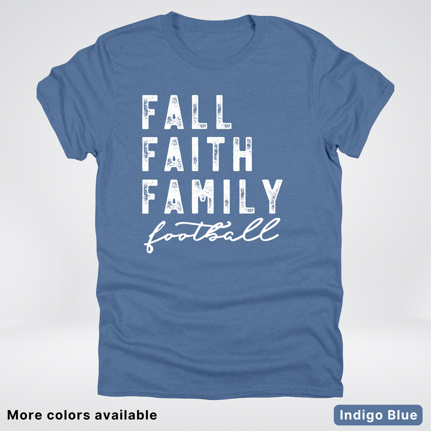 Fall Faith Family – White Design - Football - T-Shirt