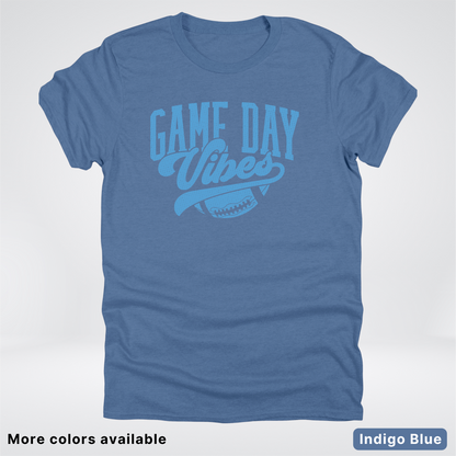 Game Day Vibes – Light Blue Design - Football - T-Shirt