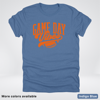 Game Day Vibes – Orange Design - Football  - T-Shirt