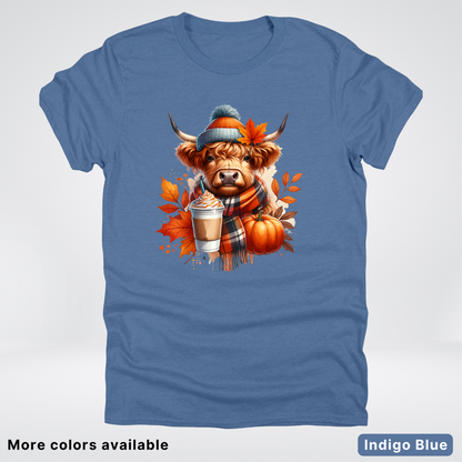 Fall Cow Cold Brew Coffee Pumpkin - T-Shirt