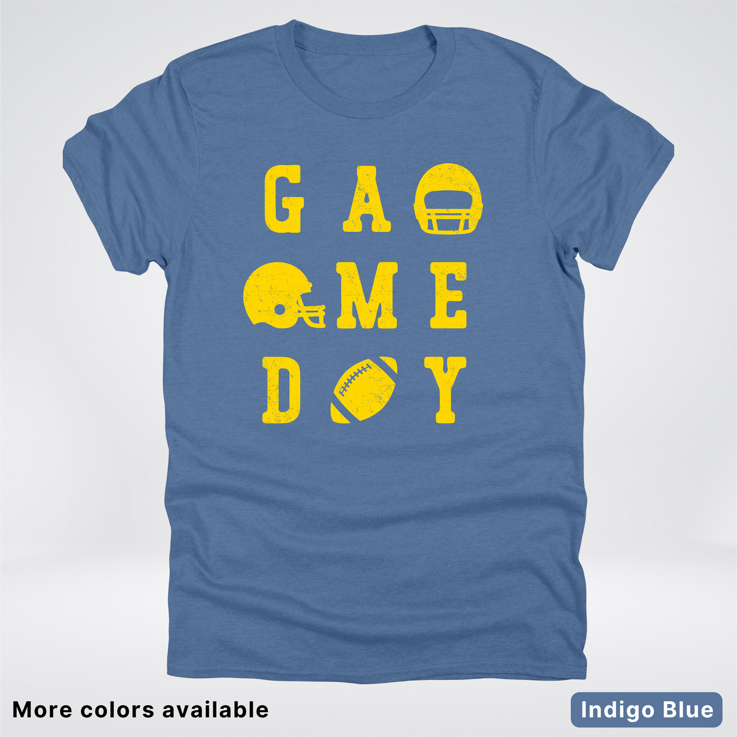 Game Day Football 3 x 3 - Gold Design - T-Shirt
