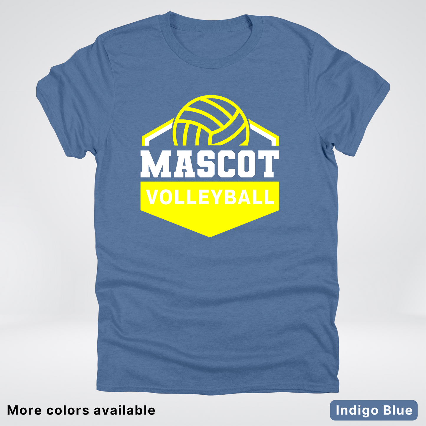 Custom Mascot - Yellow - Volleyball Design 66 - T-Shirt