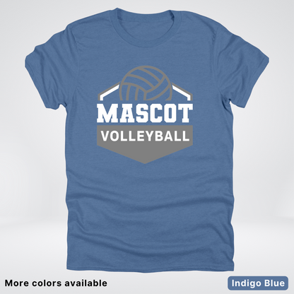 Custom Mascot - Gray - Volleyball Design 61 - T-Shirt