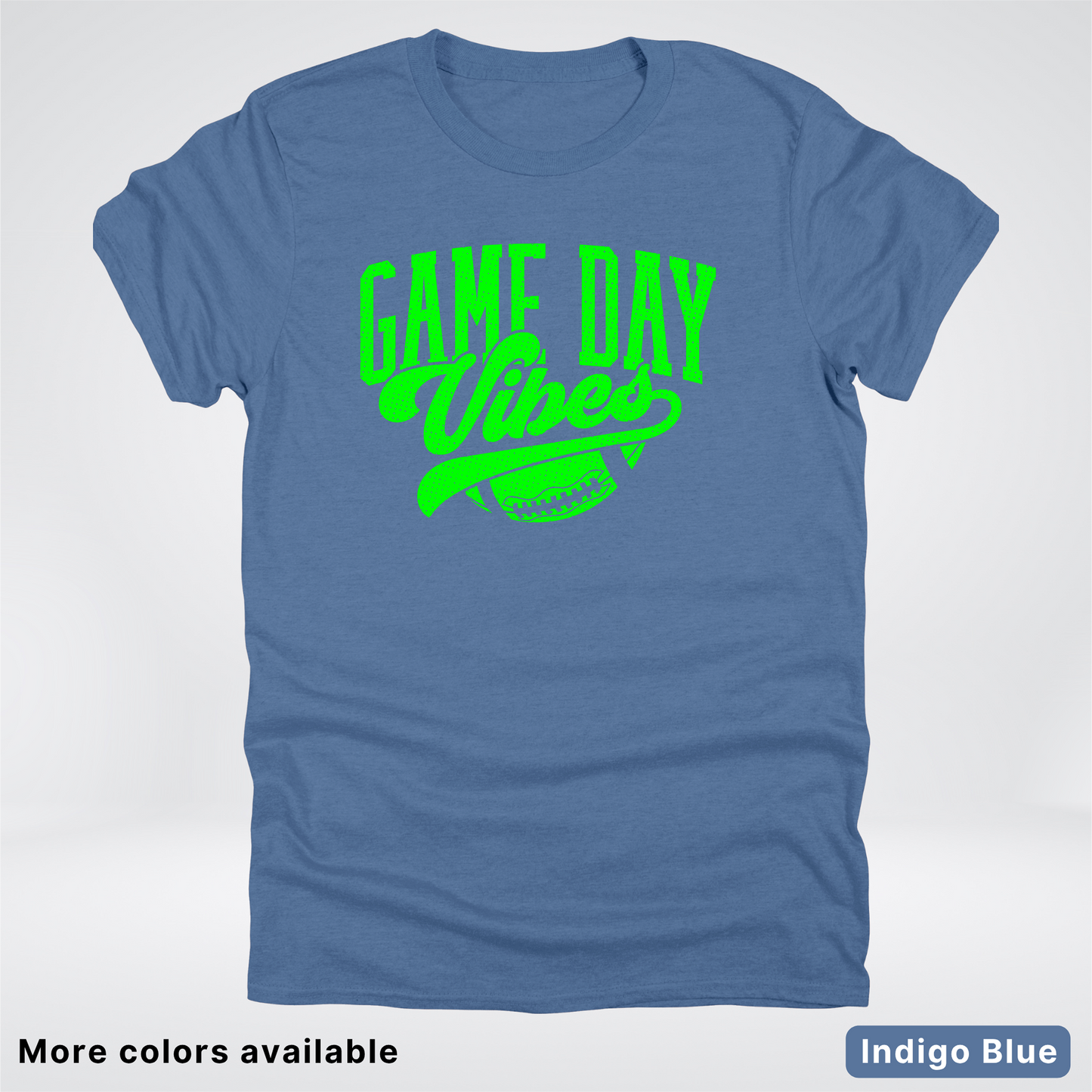 Game Day Vibes - Green Design - Football - T-Shirt