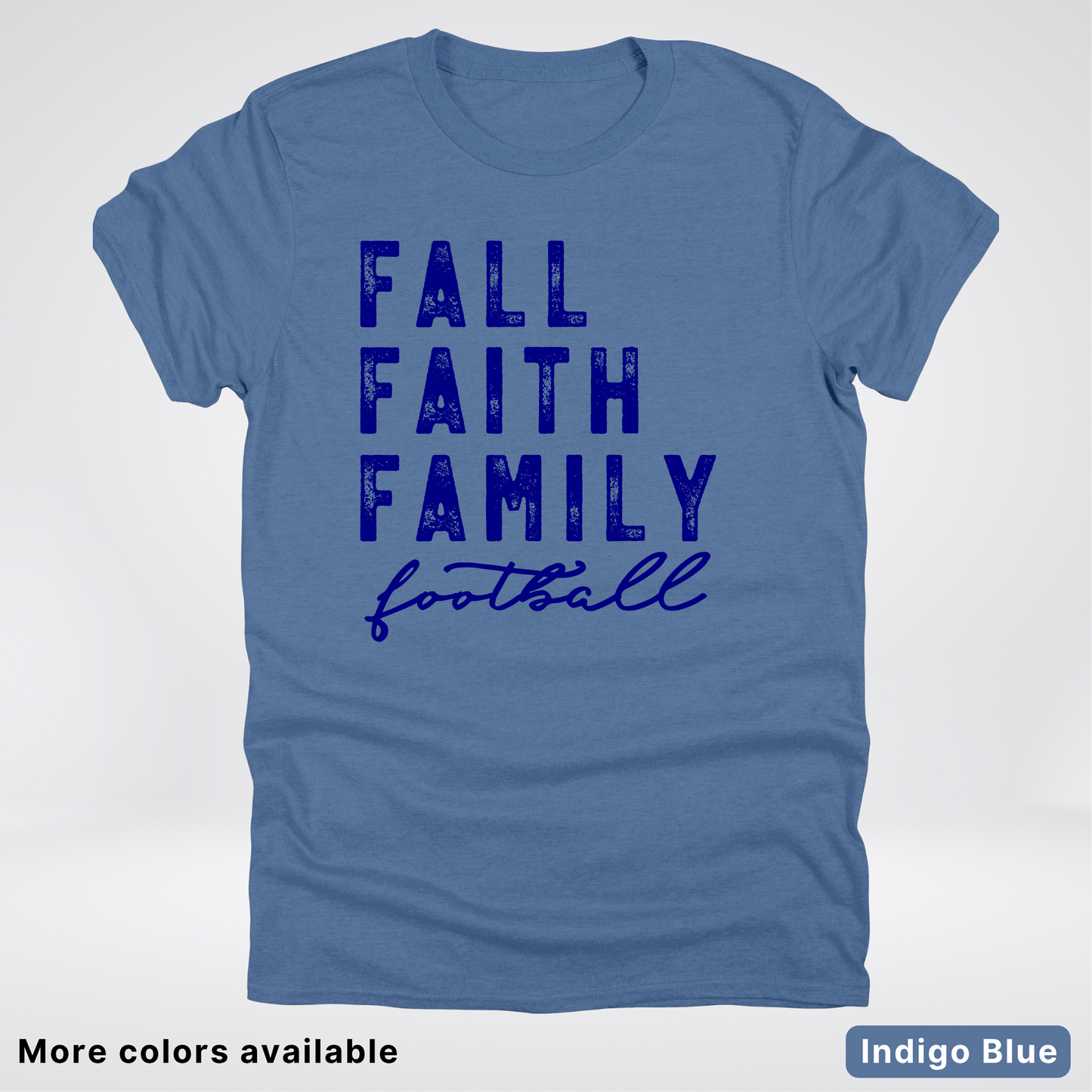 Fall Faith Family – Navy Design - Football - T-Shirt