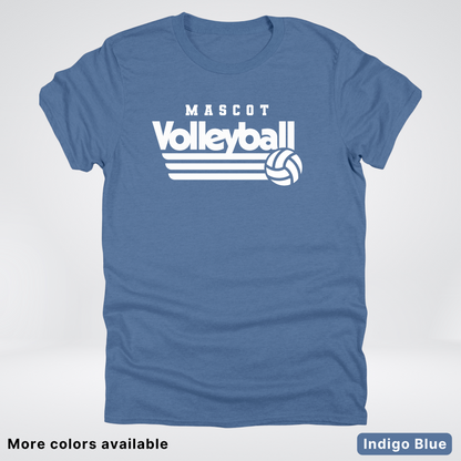 Custom Mascot - White - Volleyball Design 48 - T-Shirt