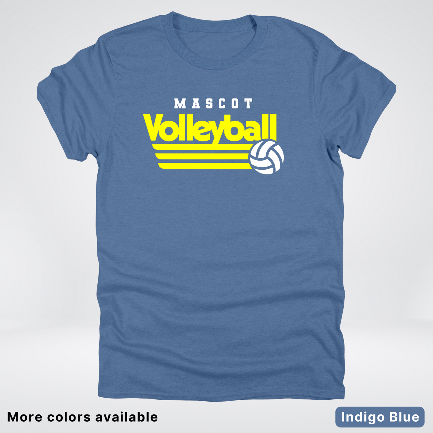 Custom Mascot - Yellow - Volleyball Design 54 - T-Shirt