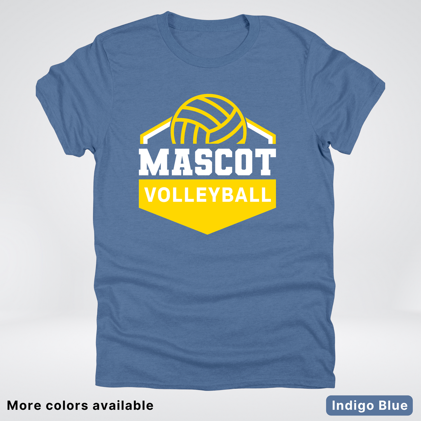 Custom Mascot - Gold - Volleyball Design 64 - T-Shirt