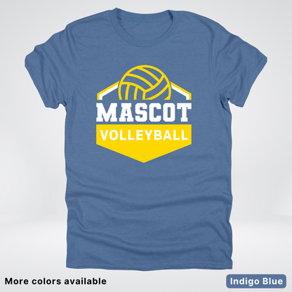 Custom Mascot - Gold - Volleyball Design 64 - T-Shirt