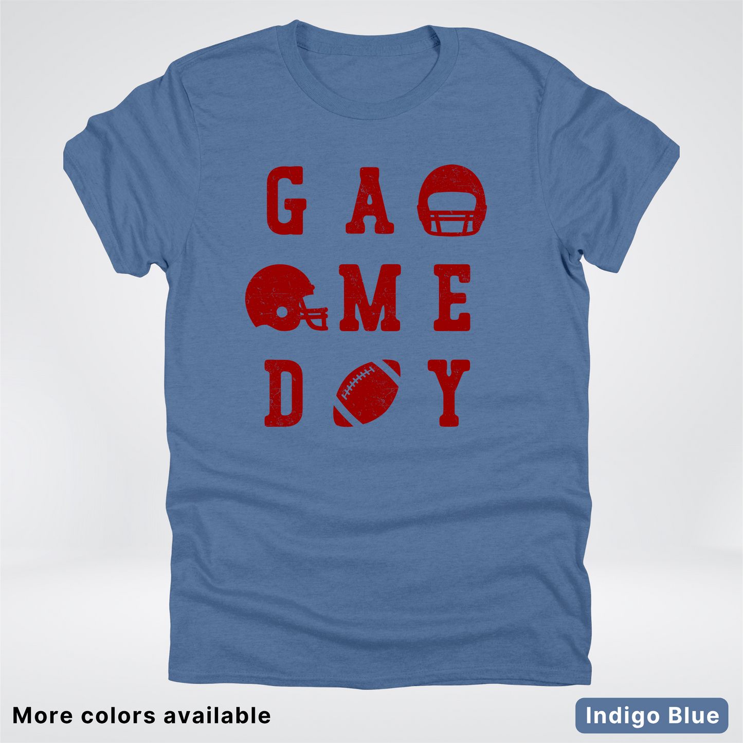 Game Day Football 3 x 3 – Maroon Design – T-Shirt
