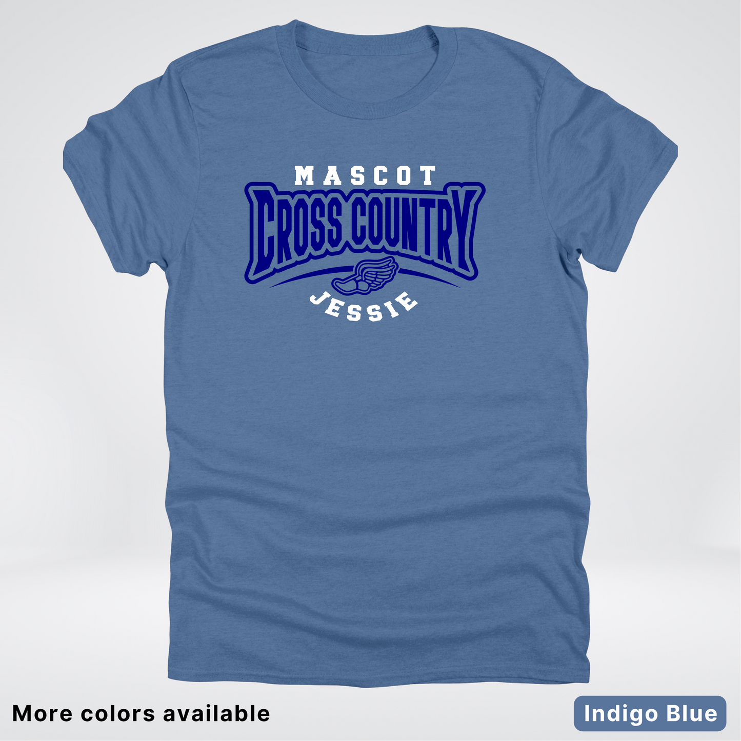 Custom Mascot & Name – Navy Design – Cross Country 10 - T-Shirt