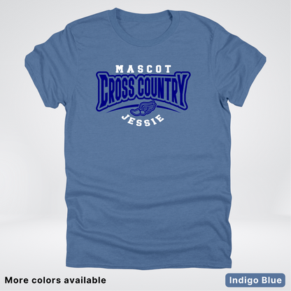 Custom Mascot & Name – Navy Design – Cross Country 10 - T-Shirt