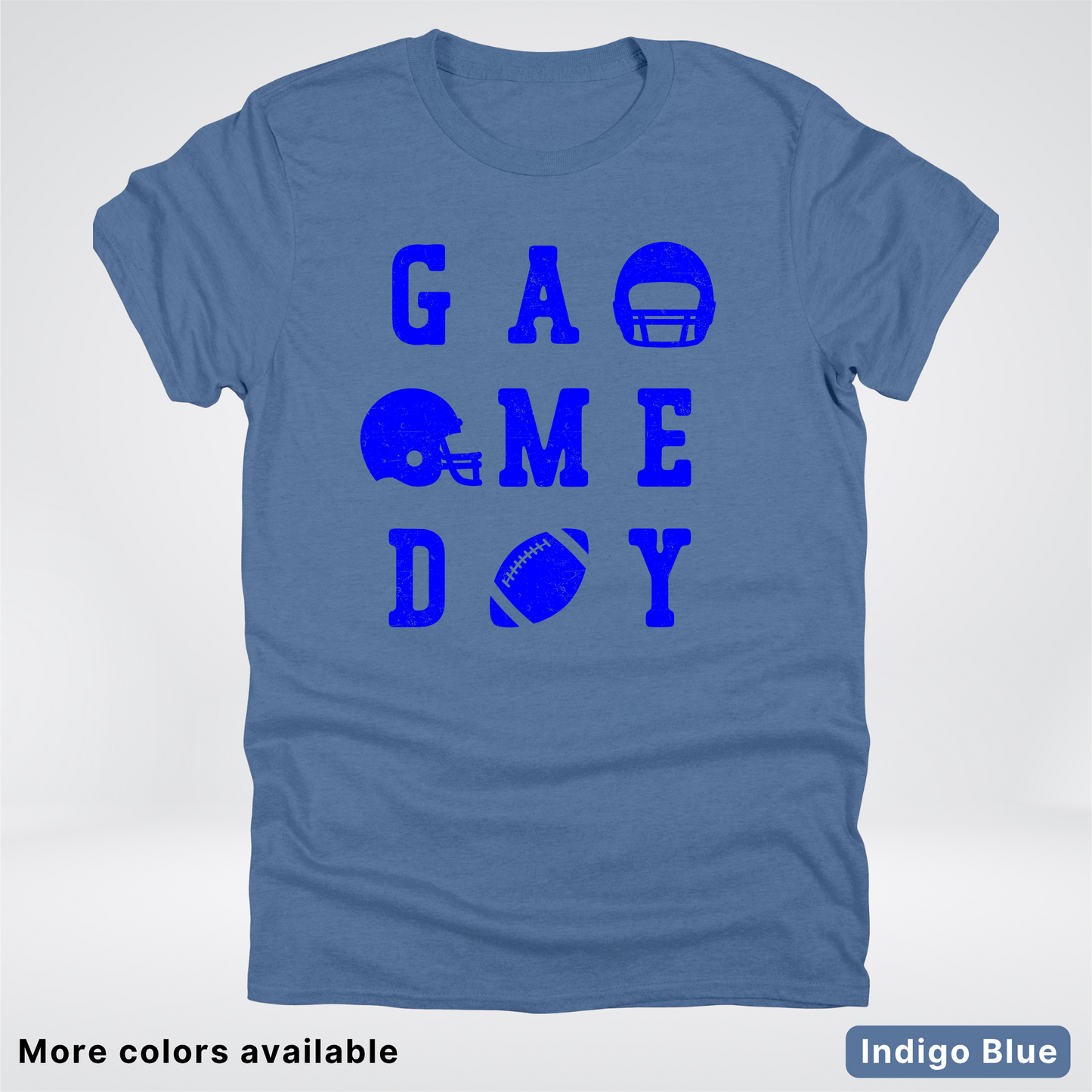 Game Day Football 3 x 3 - Blue Design - T-Shirt