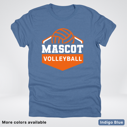 Custom Mascot - Orange - Volleyball Design 70 - T-Shirt