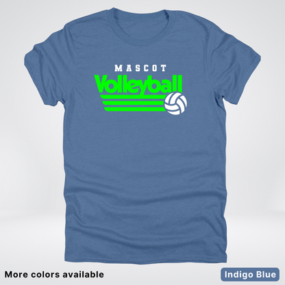 Custom Mascot - Green - Volleyball Design 55 - T-Shirt