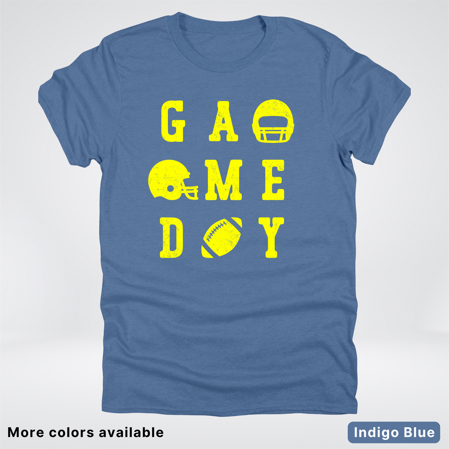 Game Day Football 3 x 3 - Yellow Design - T-Shirt