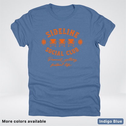 Sideline Social Club Peanut Gallery Football Life – Orange Design - T-Shirt