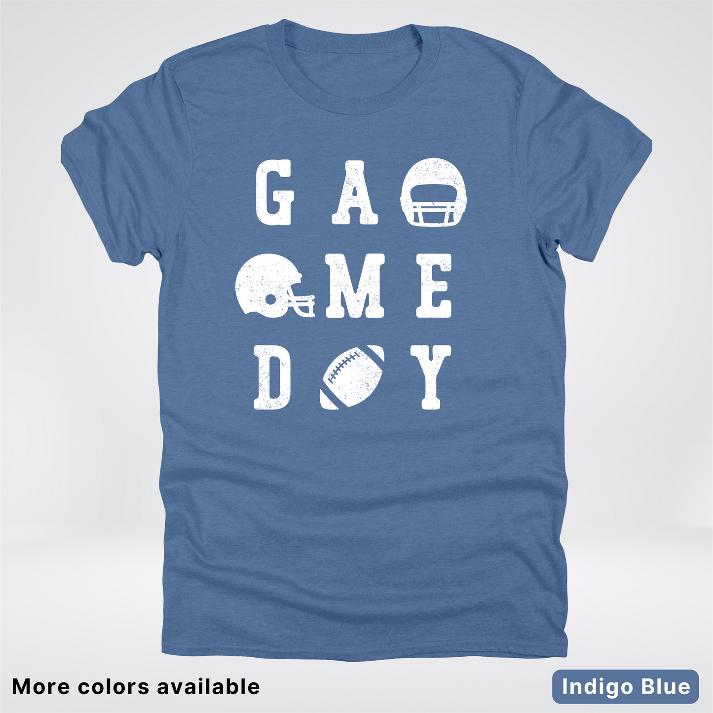 Game Day Football 3 x 3  – White Design  – T-Shirt