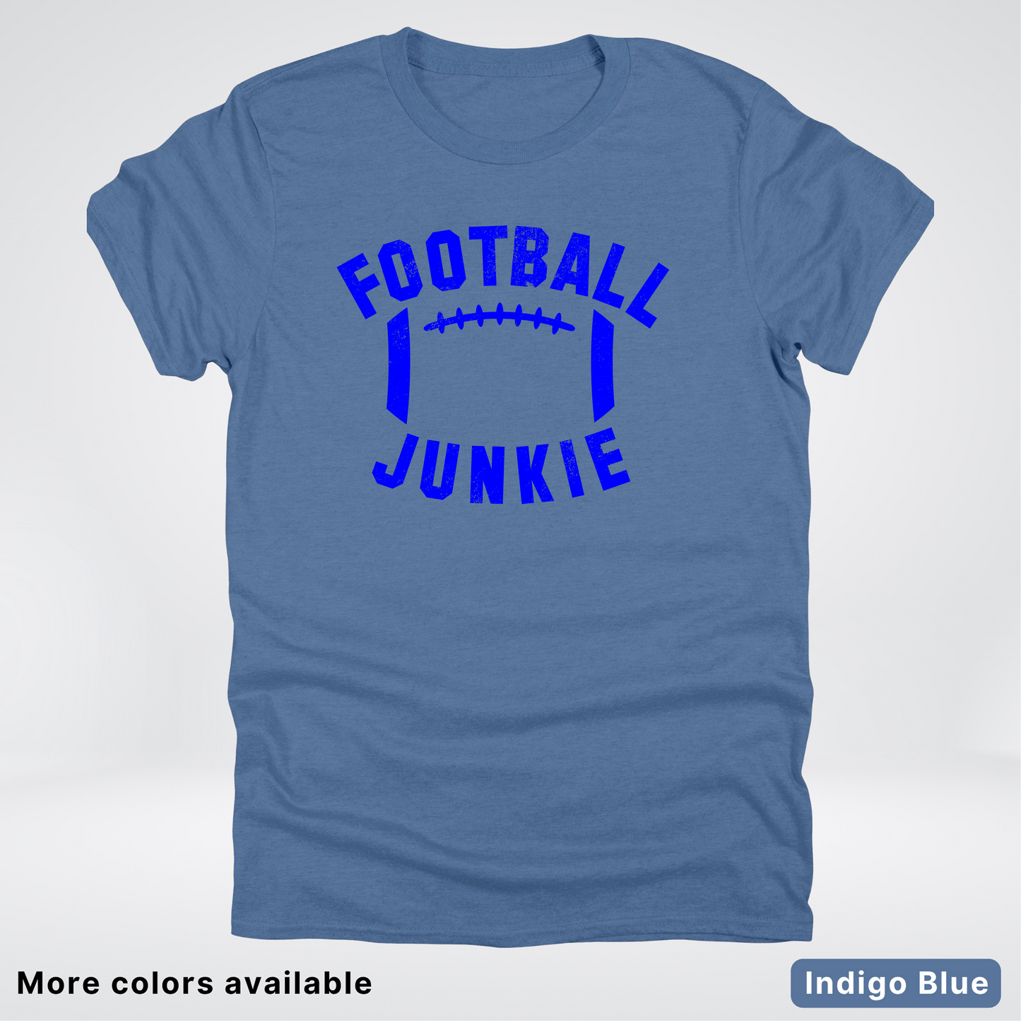 Football Junkie – Blue Design - T-Shirt