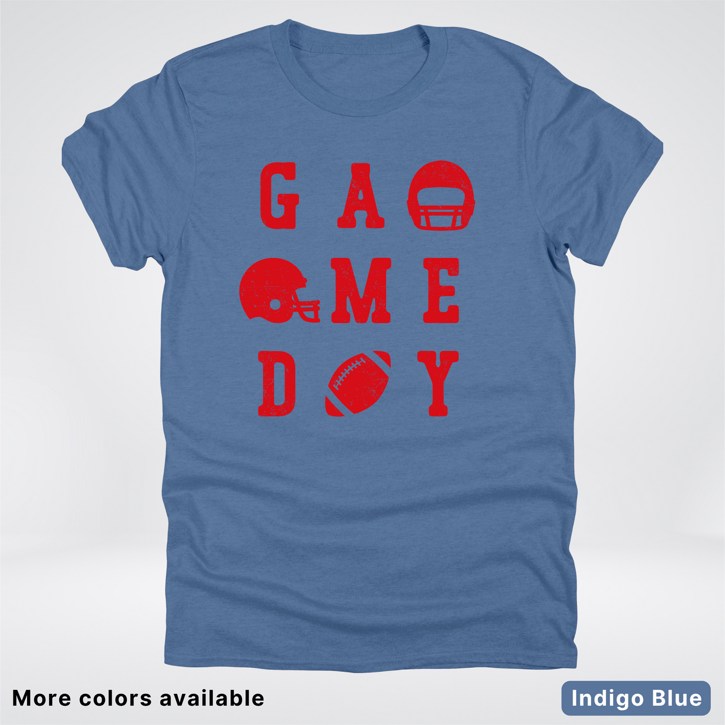 Game Day Football 3 x 3 - Red Design - T-Shirt