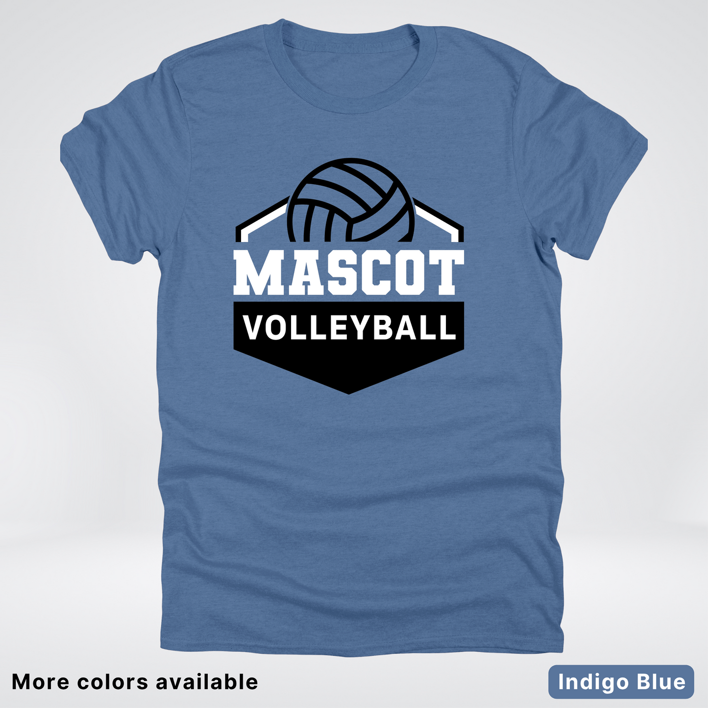 Custom Mascot - Black - Volleyball Design 62 - T-Shirt